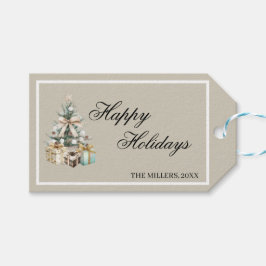 Moderne Weihnachtsbaum-Geschenktasche Geschenkanhänger