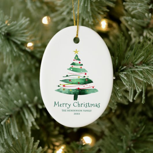 MODERNE WEIHNACHTSBAUM KERAMIK ORNAMENT (Baum)