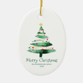 MODERNE WEIHNACHTSBAUM KERAMIK ORNAMENT (Vorne)