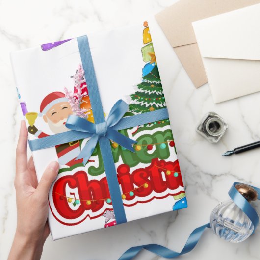 Moderne Weihnachtsbaum-Malerei Farbige Geschenkpapier (Schenken)