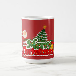 Moderne Weihnachtsbaum-Malerei Farbige Kaffeetasse