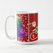 Moderne Weihnachtsbaum-Malerei Farbige Kaffeetasse (Links)