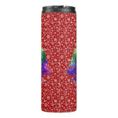 Moderne Weihnachtsbaum-Malerei Farbige Thermosbecher (Rückseite)