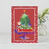 Moderne Weihnachtsbaum-Malerei Farbreich Feiertagskarte (Stehend Vorderseite)