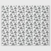 Moderne Weihnachtsbaum-Muster-Feier Geschenkpapier (Flach)