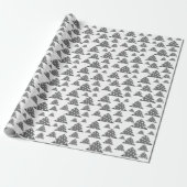 Moderne Weihnachtsbaum-Muster-Feier Geschenkpapier (Ungerollt)