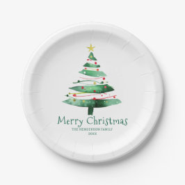 MODERNE WEIHNACHTSBAUM PAPPTELLER