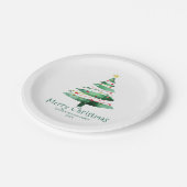 MODERNE WEIHNACHTSBAUM PAPPTELLER (Schrägansicht)