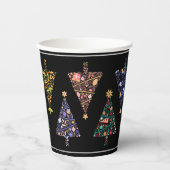 Moderne Weihnachtsbaum-Party-Cups - Set 1 Pappbecher (Vorderseite)