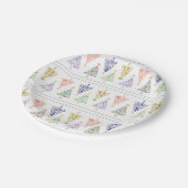 Moderne Weihnachtsbaum-Party-Teller - Set 2 Pappteller (Schrägansicht)