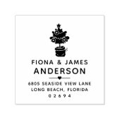 Moderne Weihnachtsbaum-Rücksendeadresse Permastempel (Design)