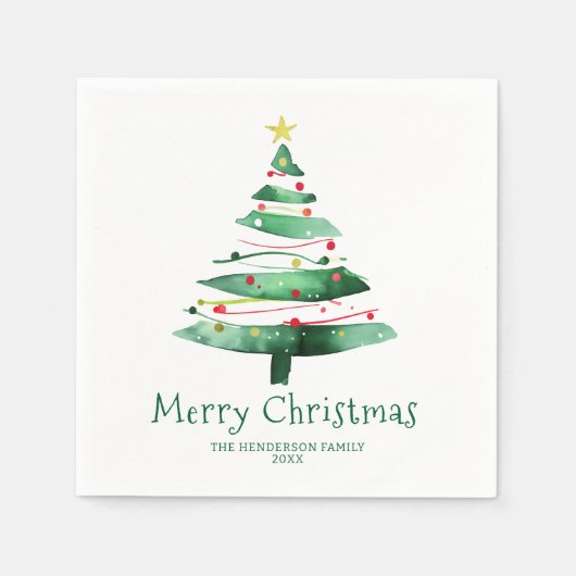 MODERNE WEIHNACHTSBAUM SERVIETTE (Vorderseite)