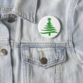 Moderne Weihnachtsbaum Stift drucken Grün Button (Beispiel)