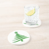 Moderne Weihnachtsbaum Stift drucken Grün Getränkeuntersetzer (Seite)
