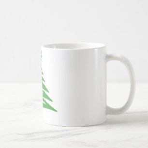 Moderne Weihnachtsbaum Stift drucken Grün Kaffeetasse