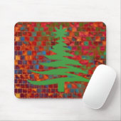 Moderne Weihnachtsbaum Stift drucken Grün Mousepad (Mit Mouse)