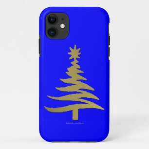 Moderne Weihnachtsbaum Stift Print Gold Case-Mate iPhone Hülle