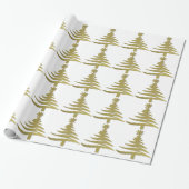 Moderne Weihnachtsbaum Stift Print Gold Geschenkpapier (Ungerollt)