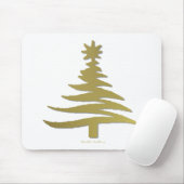 Moderne Weihnachtsbaum Stift Print Gold Mousepad (Mit Mouse)