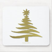 Moderne Weihnachtsbaum Stift Print Gold Mousepad (Vorne)