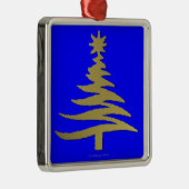 Moderne Weihnachtsbaum Stift Print Gold Ornament Aus Metall (Rechts)