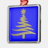Moderne Weihnachtsbaum Stift Print Gold Ornament Aus Metall (Links)
