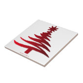 Moderne Weihnachtsbaum Stift Rot drucken Fliese (Seite)