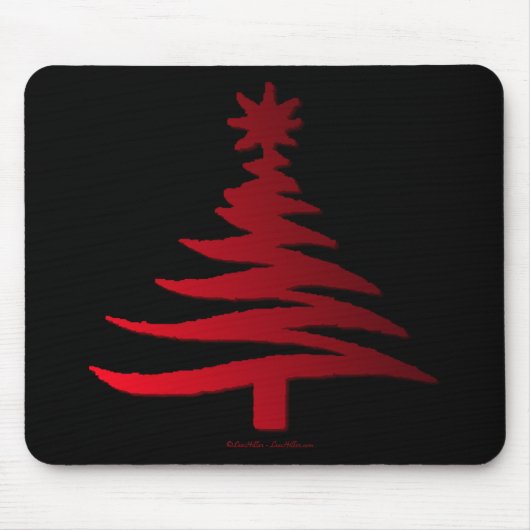 Moderne Weihnachtsbaum Stift Rot drucken Mousepad (Vorne)
