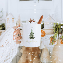 Moderne Weihnachtsbaum-Tasse Kaffeetasse