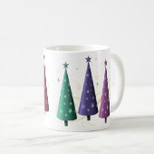 Moderne Weihnachtsbaum-Tasse Kaffeetasse (VorderseiteRechts)