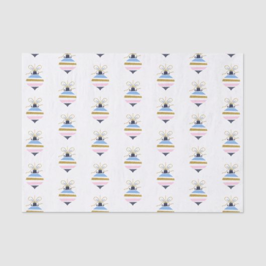 Moderne Weihnachtsbaumdekoration Seidenpapier (Vorderseite)