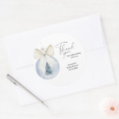 Moderne Weihnachtsbaumdusche Runder Aufkleber (Umschlag)