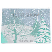 Moderne Weihnachtsbäume ändern FARBE Große Geschenktüte (Vorderseite)