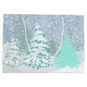 Moderne Weihnachtsbäume ändern FARBE Große Geschenktüte (Rückseite)