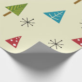 Moderne Weihnachtsbäume aus dem Mittelalter Geschenkpapier (Ecke)