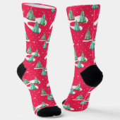 Moderne Weihnachtsbäume aus dem Mittelalter Socken (Gewinkelt)