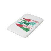 moderne Weihnachtsbäume Badematte (Schrägansicht)