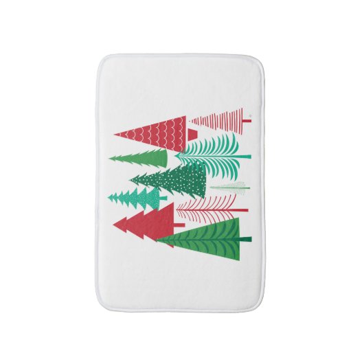 moderne Weihnachtsbäume Badematte (Vorderseite Vertikal)