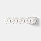 Moderne Weihnachtsbäume Beige Satinband (Vorderseite)
