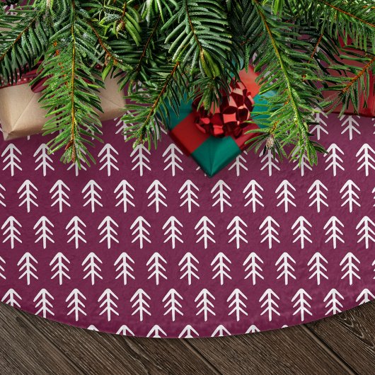 Moderne Weihnachtsbäume | Berry Holiday Polyester Weihnachtsbaumdecke