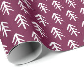 Moderne Weihnachtsbäume | Berry Lila Holiday Geschenkpapier (Rolleneckpunkt)