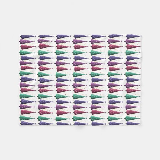 Moderne Weihnachtsbäume blanket Fleecedecke (Vorderseite (Horizontal))