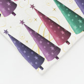 Moderne Weihnachtsbäume blanket Fleecedecke (Ecke)