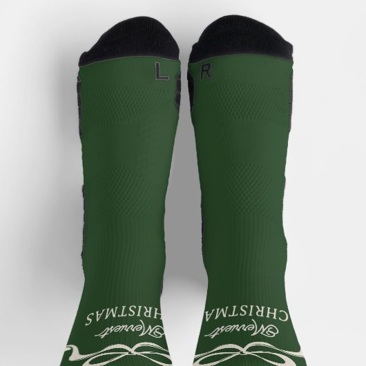 Moderne Weihnachtsbäume | Classic Holiday Green Socken (Oben)