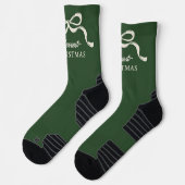 Moderne Weihnachtsbäume | Classic Holiday Green Socken (Links)