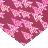 Moderne Weihnachtsbäume der Blume, Burgund & Pink Tischdecke (Schrägansicht)