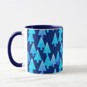Moderne Weihnachtsbäume der Blume, Deep Blue Tasse (Links)