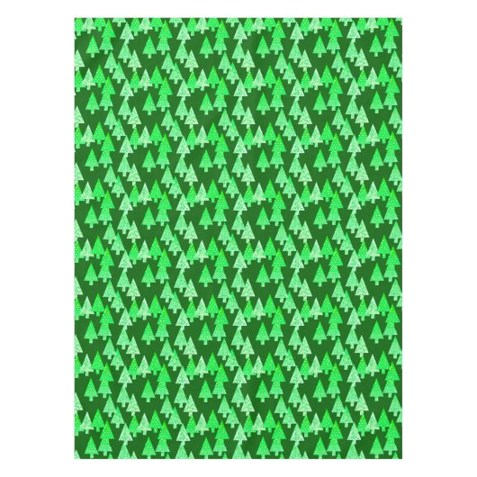 Moderne Weihnachtsbäume der Blume, piniengrün Tischdecke (Vorderseite)