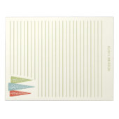 Moderne Weihnachtsbäume des Mitteljahrhunderts Lin Notizblock (Vorderseite)