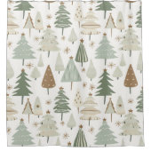 Moderne Weihnachtsbäume Duschvorhang (Vorderseite)